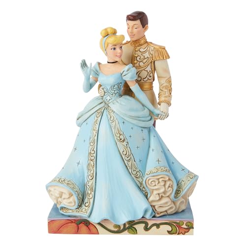 Enesco Disney Traditions Collection by Jim Shore Cinderella and Prince Charming Figurine- Stone Resin Hand Painted Crafted Collectible Disney Princess Figurines Home Decor Statue 7.68 Inch