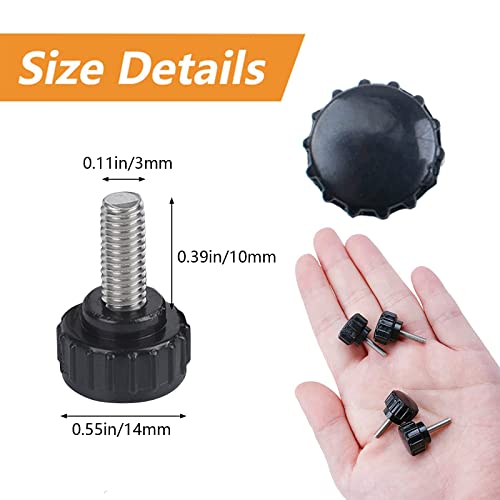 Morobor Z-Wings Knurled Thumbscrew Screw, 20pcs M4 X 25mm
