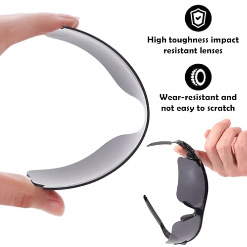 BDSHUNBF 2 Pcs Cycling Glasses, Sports Sunglasses, Cycling Sunglasses for Men Women, Sun Glasses UV400 Protection Ski Goggles Outdoor Bicycle Motorbike Driving Fishing Running Fishing Goggles - Image 4