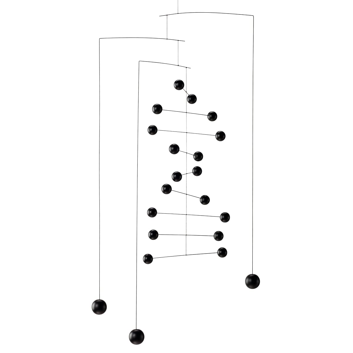 Flensted Mobiles 154s Mobile, Schwarz – 67 × 33 cm