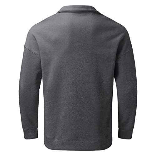 Pull homme hiver chaud col rond en maille polaire douce
