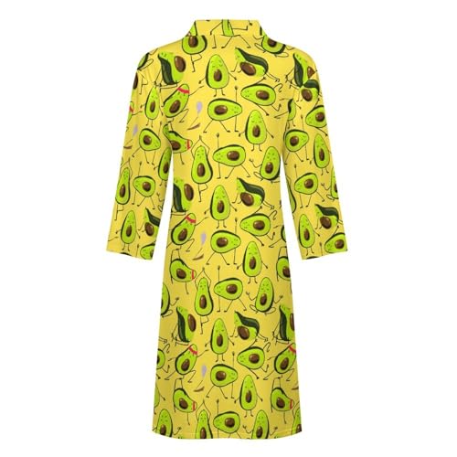 Womens Winter Forest Landscape Bathrobe Mens Knit Pajamas Robe With Self Tie Belt Waist Knee Length Travel Spa Robes3