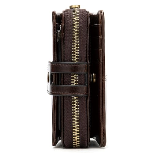 Men's Wallet Leather Retro Men's Business Wallet for Party，Travel(Brown)4