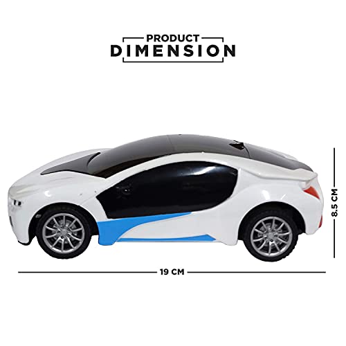 Image of Remote Control Car | RC Car | Hi-Tech| Racing Car | White | Rechargeable | Led Light, Multicolor ( Remot-Car-Toy-051 )