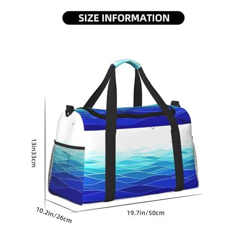 Bolsa de viaje marítimo grande e impermeable con diseño plegable Ocean Waves 4