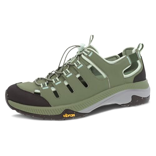 Dansko Mia Performance Outdoor Shoe for Women - Waterproof Leather and Super Durable Vibram ECOSTEP Outsole, Slip-Resistant on Outdoor Snow and Dry Surfaces Sage 6.5-7 M US
