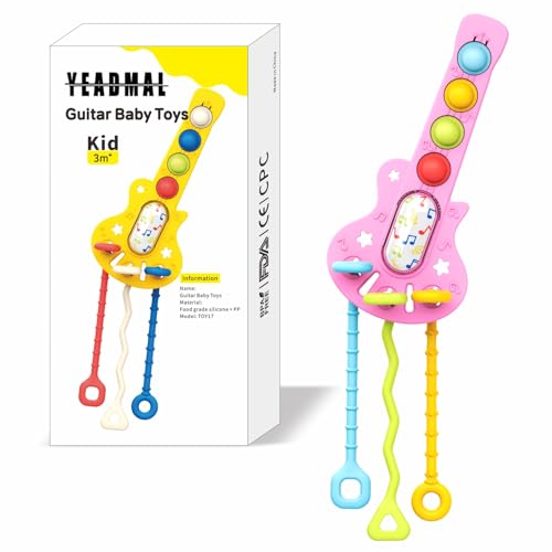 Beißring Baby, Baby-Beissring aus Silikon für Babys 0 3 6 9 12 18 Monate, Beisspielzeug für Neugeborene, Jungen und Mädchen (Rosa)