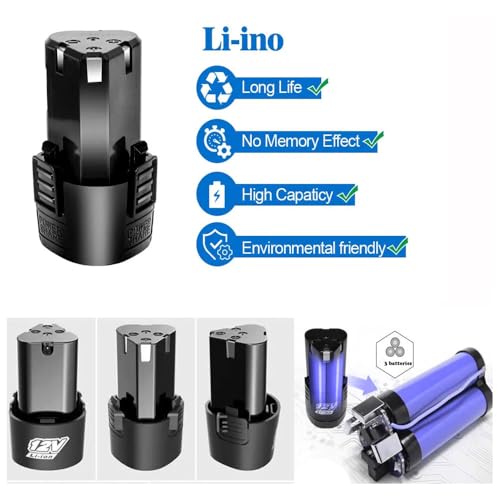 Image of MLD 12v Cordless Screwdriver and Drill Machine Battery | Replacement Drill Battery NCBA-401(Material -Plastic,12V)-1pcs
