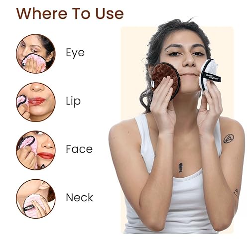 Earth Rhythm Reusable Makeup Remover Cleansing Pads | Easily Removes Stubborn Face & Eye Makeup | Multifunctional, Safe for Oily, Dry or Sensitive... - Image 7