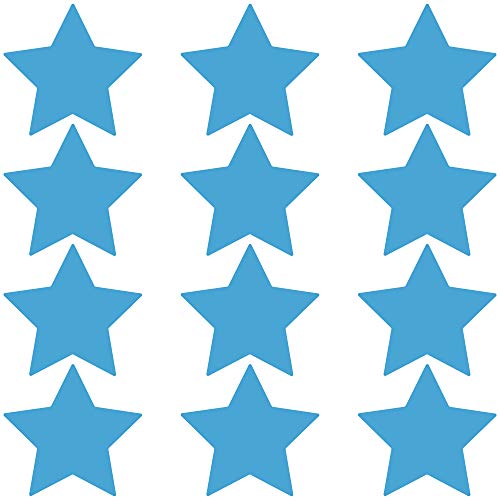 LiteMark Estrellas extraíbles azul hielo de 4 pulgadas, paquete de 15
