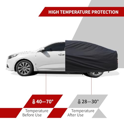 Image of Car Covers for Automobiles, 6 Layers Car Cover Waterproof All Weather, Outdoor Car Cover Sun UV Rain Snow Wind Protection, Full Exterior Cover Fit for 181 inch(181 * 73 * 65 inch) SUV