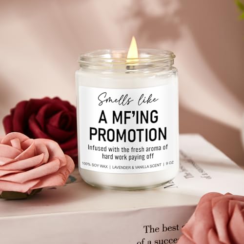 Younift Funny Promotion Candles, Promotion Gifts for Women, Men, Promotion Gift, Job Promotion Gifts, Congratulations on Your Promotion, Gifts for Promotion for Him, Her, Congrats New Job Gifts
