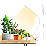 Pflanzenlampe LED Vollspektrum, SUWITU 48 LEDs Pflanzenlicht, Pflanzenleuchte mit Zeitschaltuhr Wachstumslampe 10 Arten von Helligkeit 3 Lichter Modi 360°Einstellbar Grow Lampe für Zimmerpflanzen