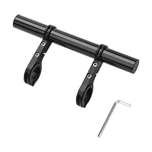 CoitakBike Handlebar Extender, Carbon Fiber Bicycle Handlebar Extension Unit, Aluminum Alloy Double Clamp Bike Bracket Holder Accessories