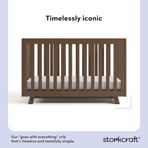 Image of Storkcraft Beckett 3-in-1 Convertible Crib, Hazelnut