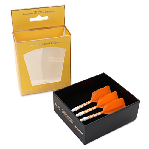 CUESOUL ROST T19 Integrated Dart Shaft and Flights 33mm Orange Big Wing Shape-Say Goodbye to Falling Dart Flight