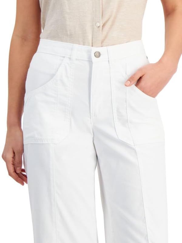 Tommy Hilfiger Women's Wide-Leg Pants (White, 6) - Image 4