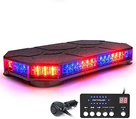 LE-JX 30 LED Traffic Advisor Strobe Light Bar Amber Double Side Emergency Flash Light Bar Hazard Warning Magnetic Base - Foto 12