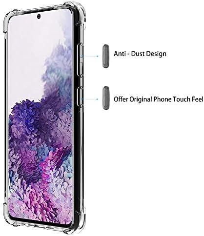 Migeec For Samsung Galaxy S20 Case - Crystal Clear Hybrid Material Covers Air Cushion Gel Bumper Technology Full Protection Phone cases for Samsung Galaxy S20 / S20 5G