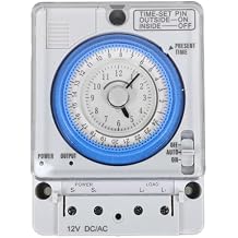 ULTECHNOVO 12V Dc Mechanical Timer Switch Portable Time Control Device for Home Kitchen Cooking and Baking