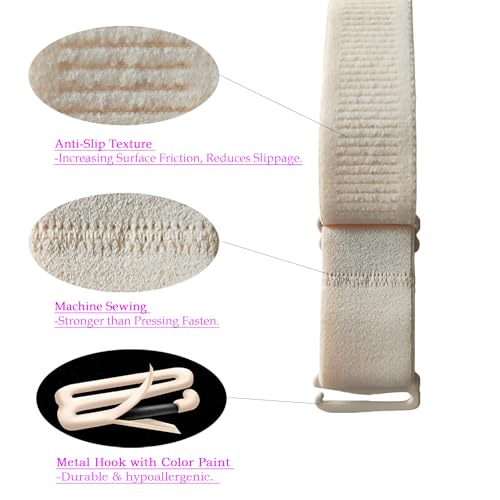 Super Wide Bra Straps Replacement - Adjustable Comfortable Durable - Perfect for Plus Size Bras and Strapless Bustiers3