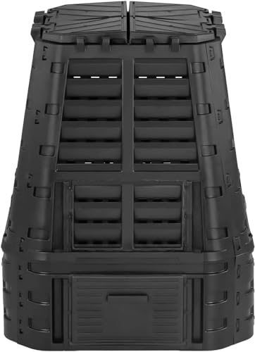 Komposter XXL 740L BRIXO KOMPOBOX pflanzlicher Rasen Humus Abfalleimer Küche 93,3 x 93,3 x 113 cm