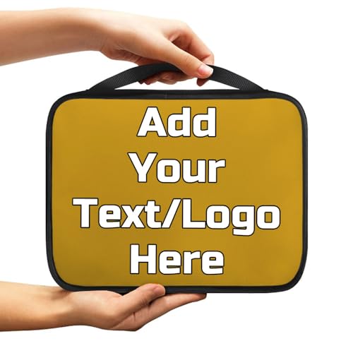 Image of Custom Photo Bible Cover Case Personalized Bible Covers Add Your Text Name Logo Image Customized Scripture Bags with Handle Gifts for Father Mother Sister Friends, Goldenrod