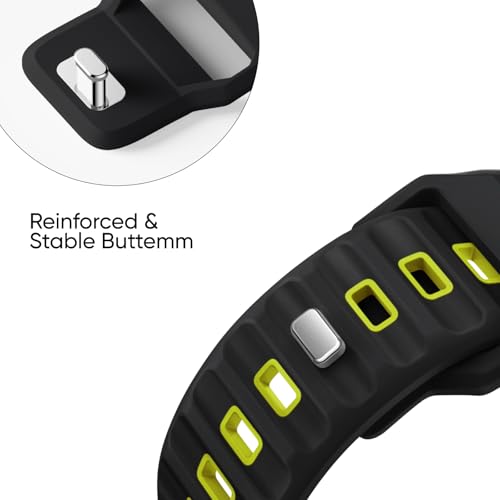 Image of Sport Bands 6-Pack Compatible with Apple Watch Ultra 3 /2 Band 49mm 46mm 45mm 44mm 42mm, Wide Soft Silicone Wristbands Waterproof Strap Men for iWatch Series 11 10 9 8 7 6 5 4 3 SE Ultra
