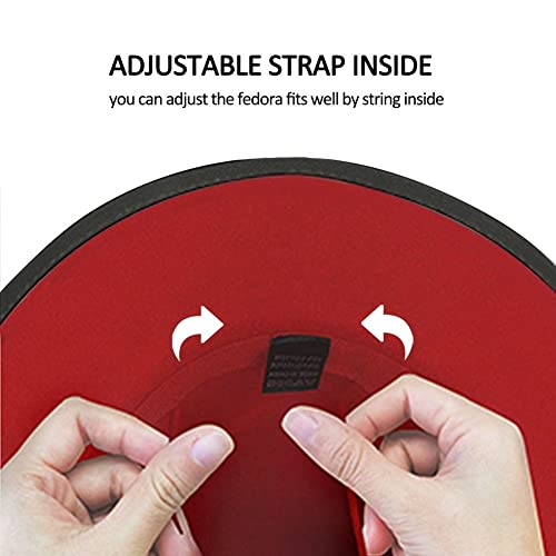 Lady-Fashion-Fedora-Chapeau-Double-Face-Panama-Cap-Mens-Costume-Robe-Chapeaux-Deux-Teint-Laine-Feutre-Casquette-Decontractee-avec-Boucle-De-Ceinture-PU-pour-Une-Fete-De-Mariage