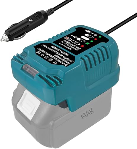 YUHDWRE Carregador automático para Makita 18 V, mini carregador de bateria para carro, substituição