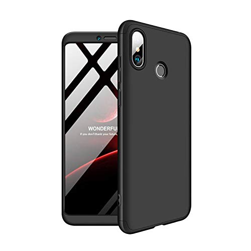 SOCINY Funda Xiaomi Mi MAX 3,Cobertura de Cuerpo Completo Protección Combinación de PC Anti-Scratch Ultrafina Funda antichoque con Todo Incluido Funda-Negro