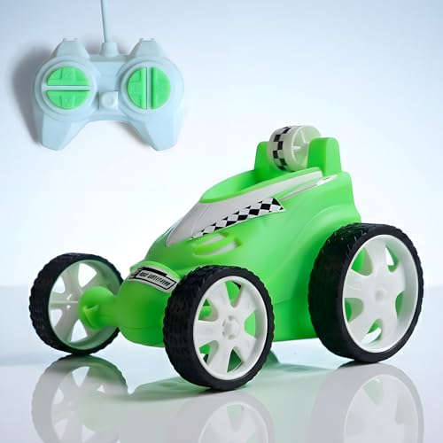 Image of SMART BOY Remote Control Small Stunt Car for Kids Boys Girls, RC 4WD, 2.4 Ghz Remote Control, Anti Skid Rubber Tires for On Off Road - Any Surface Driving - Green 368