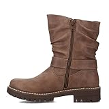 CLIFFS BY WHITE MOUNTAIN Shoes Women's Mingle Mid-Shaft Boot, Dk Stone/Fabric, 7 M