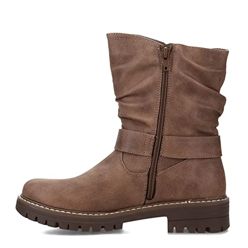 CLIFFS BY WHITE MOUNTAIN Shoes Women's Mingle Mid-Shaft Boot, Dk Stone/Fabric, 7 M