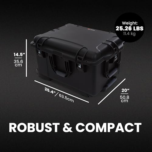 Image of NANUK 960 Hard Case with Padded Divider - Waterproof Travel Camera Hard Case with Wheels, 25.4 inch x 20 inch x 14.5 inch, Dustproof and Impact-Resistant, Ideal for Heavy Loads - Black