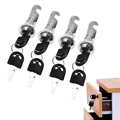 4 Pcs 30mm Cerradura Taquilla, Cerradura para Buzón, Cerradura para Armario de Madera, Cerradura para Muebles de Llave de Bloqueo de Puerta para Archivos, Armario, Oficina, Escritorio