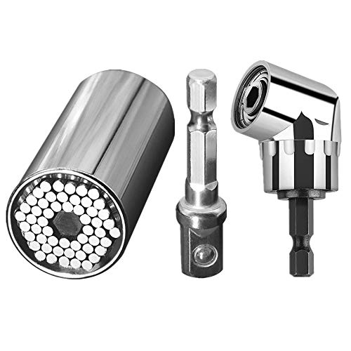 Preisvergleich Produktbild Handwerkzeuge Universalschlüssel,Steckschlüssel Universalschlüssel Universal Nuss Universal-Steckschlüssel Multi Funktions Handwerkzeuge Reparatur Werkzeuge 7-19mm+105° Winkelschrauber Vorsatz Adapter