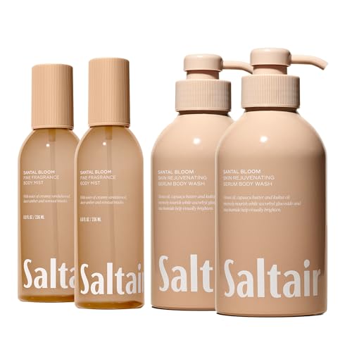 Saltair Santal Bloom Body Care Set | Wash & Fragrance Mist | 4 Piece Kit