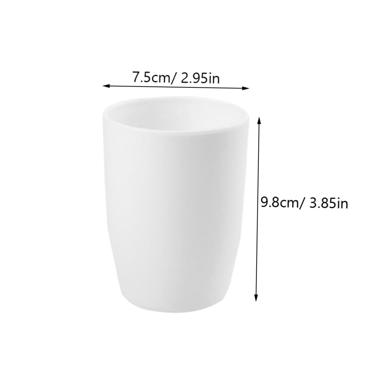 COSMEVIVI Tooth Mug Round Plastic Cup 201-300ml for Coffee Tea Milk Bathroom Accessory Present for Family