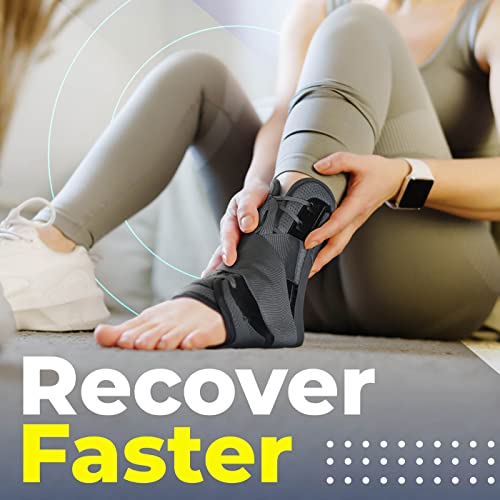 Sparthos Lace Up Ankle Brace - Support For Injury Recovery And Foot Sprains - Compression For Running, Basketball, Volleyball - Compression Stabilizer Braces - For Men & Women (Gray - Xl) #TOP7