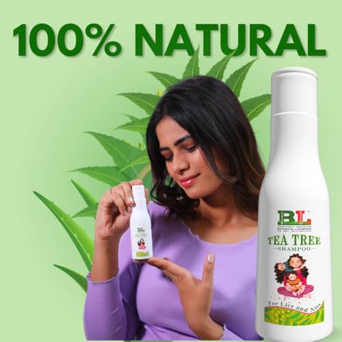 Image of Tea Tree Natural Anti Lice and Nits Shampoo 300 ml with Transparent Lice Removal Comb With Tea Tree and Neem Extracts(Pack of 3)