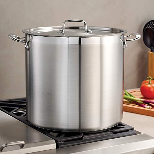 Image of Tramontina Gourmet Stainless Steel 24-Quart Large Stock Pot with Lid