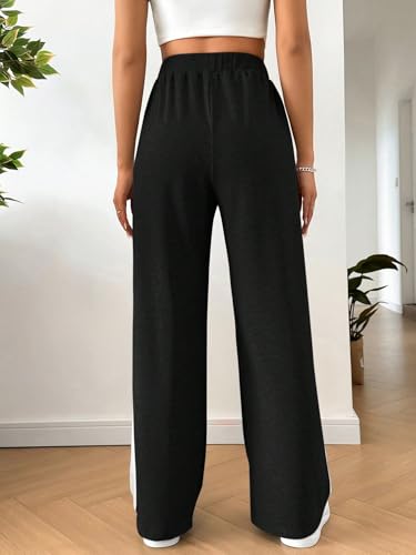 Image of dockstreet Loose fit Open Bottom Joggers /Loose fit, Trouser stylelowers /Cute Style, Relaxed Casual Lounge Pants for Women