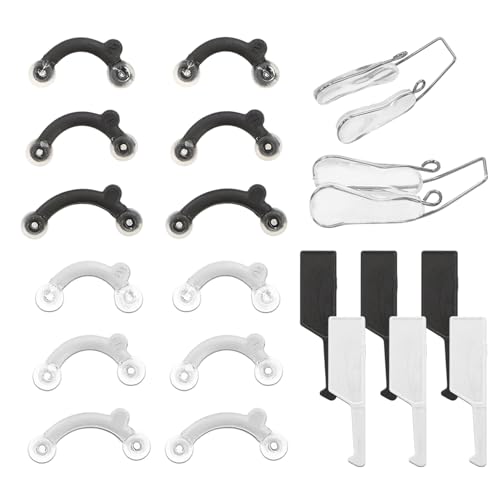 7 Pairs Nose Shaper Nose Lifter Noses Clips, Invisible Painless Noses Lift Insert Correction Beauty Tool Set, (Black + White, Transparent Double Head + Single Head)
