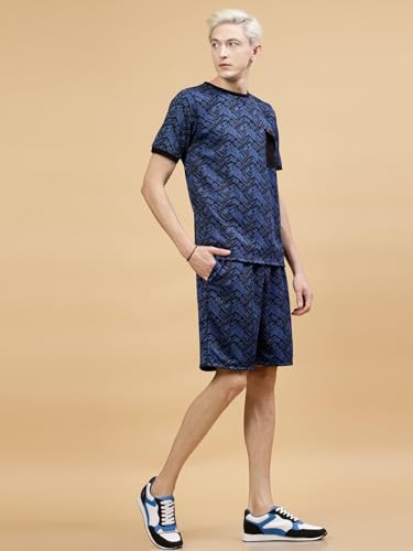 Image of Rigo Cotton Blend Waffle Knit Self Textured Co-Ord Set For Men's|Night Suit Set|Lounge-Wear Pajama Set|Night Wear, Beach Wear, Vacation Wear