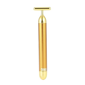 Amazon Com 24k Golden Beauty Bar Pulse Facial Massager T Shape Electric Sign Face Massage Tools For Sensitive Skin Face Pull Tight Firming Face Lifting