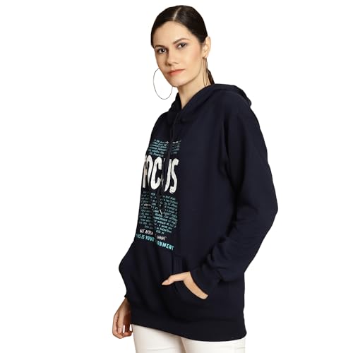 Image of Mack Jonney Printed Hooded Cotton Fleece Sweatshirt for Women-MACK32482
