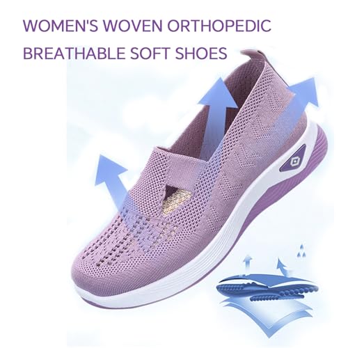 Orthopedic Shoes for Women,Slip-On Sneakers-Wide Width, Breathable, Arch Support & Non-Slip, Ideal Lightweight Walking Shoes for Nurses, Food Service & Daily Use2
