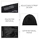 1 Stück Schlafmütze, Damen-Haarmütze, Verstellbares Elastisches Bandana, Satin-Pullover-Mütze, Zehenkappe, Atmungsaktive Und Warme Mütze, Eingrenzungsmütze, Haarmütze Zum Schlafen (Schwarz)