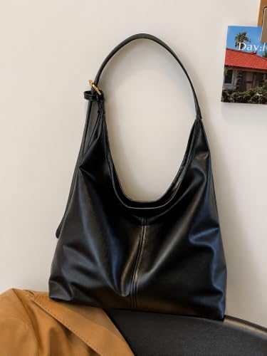 Image of Women's Large PU Leather Hobo Shoulder Bag